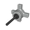 CL-1-SHK2T Swivel-Washer Hand Knob Assemblies